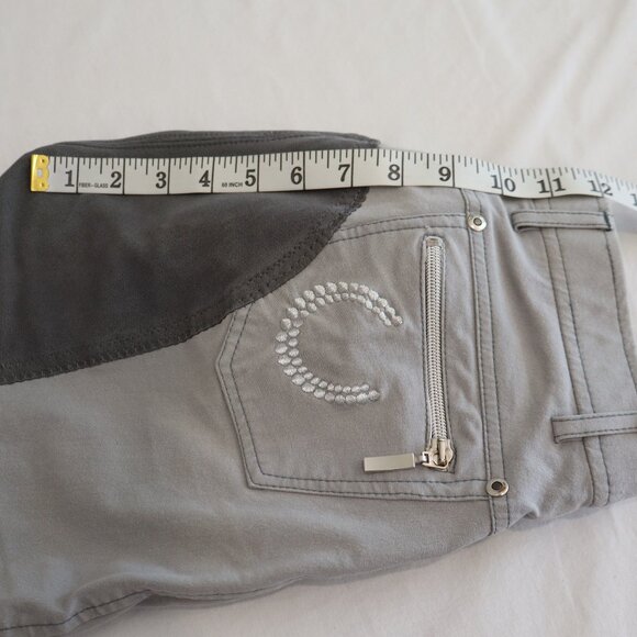 Cavallo Corona Womens Full Seat Breeches Gray Silver Embroidered Pockets Size 26 - Picture 9 of 9